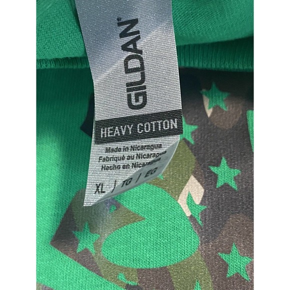 Disc Golf Shirt PATRIOTIC CAMO Flag Logo XL Graphic T-Shirt Gildan GREEN - Picture 5 of 5